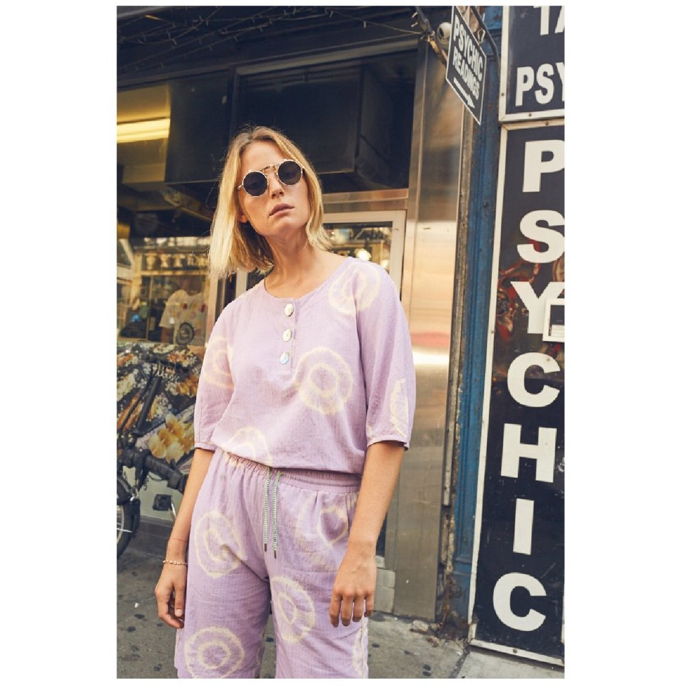 Rachel Antonoff Purple Tie-Dye Women Shorts